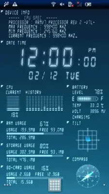 Device Info Live WallPaper android App screenshot 1